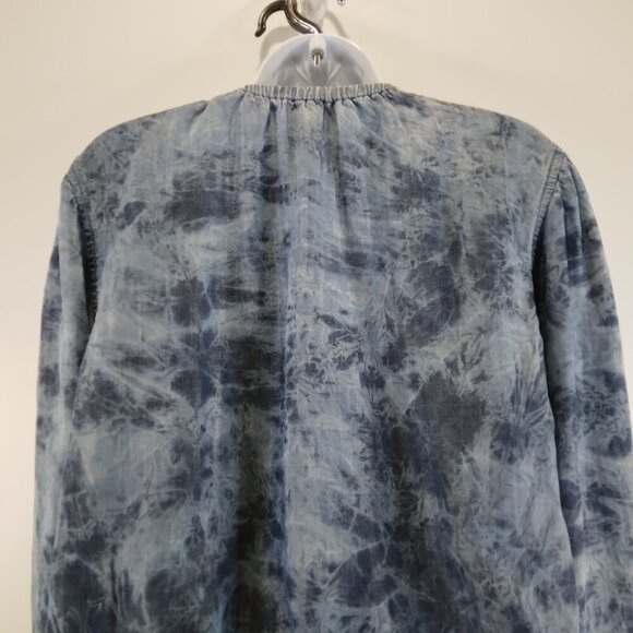 Cloth & Stone Chambray 100% Tencel Long Sleeves Blue Top Size S - Picture 8 of 12